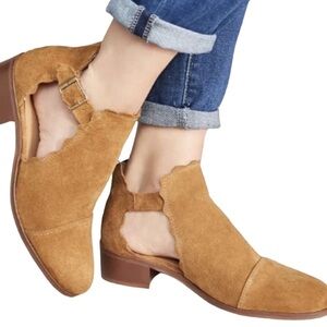 Klub Nico Suede Leather Beau Scalloped Booties